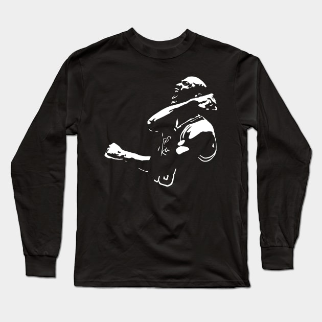 Michael Jordan Silhouette Long Sleeve T-Shirt by inkstyl